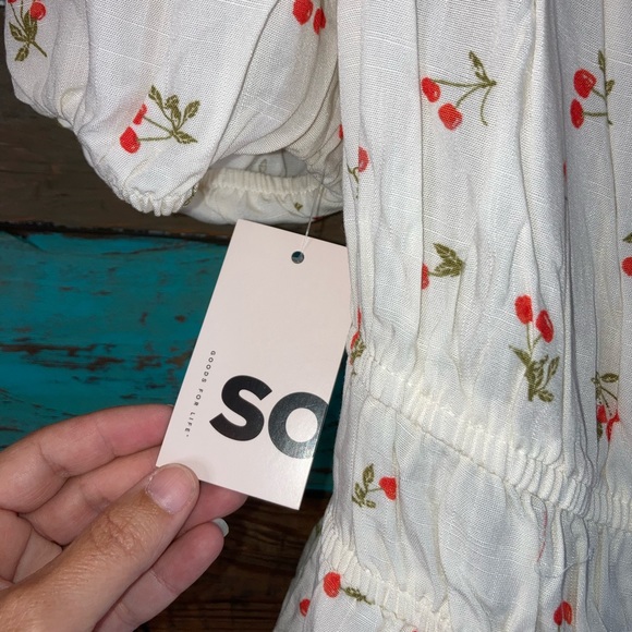 NWT SO Off The Shoulder Square Neck Crop M - Picture 5 of 8